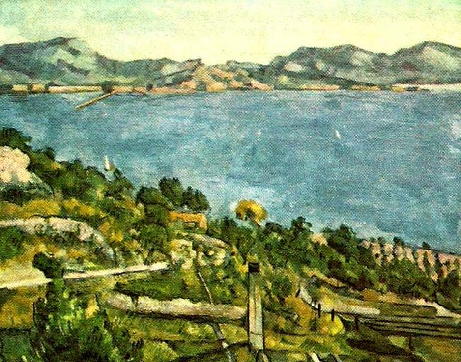 Paul Cezanne havet vid l'estaque France oil painting art